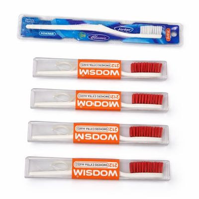 212 WISDOM Smokers Extra Hard Toothbrush Pack of 4 with Dental Floss & one rokana Hard Brush Durable Tooth Brush