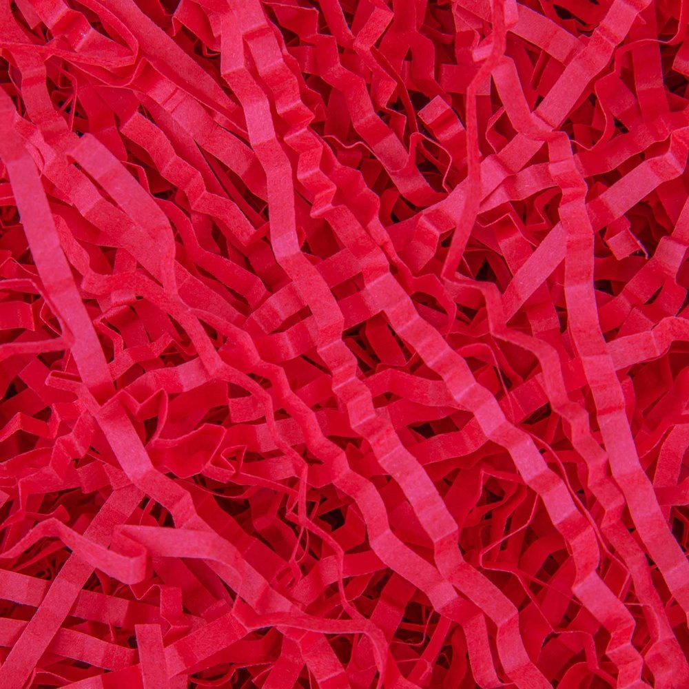 Caleihd 1LB Crinkle Paper Filler Cut Shredded Paper, Gift Box Baskets Wrapping and Filling for Easter, Birthday, Wedding, Christmas Decoration(Red)
