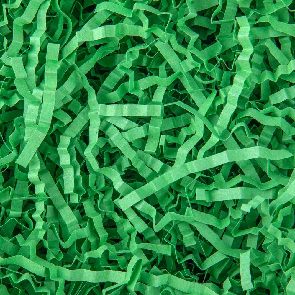 Caleihd 1LB Crinkle Paper Filler Cut Shredded Paper, Gift Box Baskets Wrapping and Filling for Easter, Birthday, Wedding, Christmas Decoration(Green)