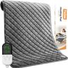 King Size Heating Pad for Back Pain 32"x24" Extra Large Electric Heating Pad for Period Cramps Relief & Body Neck Shoulder Auto Shut Off Heat Pad Temperature Settings Machine Washable Gray view 1