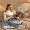 King Size Heating Pad for Back Pain 32"x24" Extra Large Electric Heating Pad for Period Cramps Relief & Body Neck Shoulder Auto Shut Off Heat Pad Temperature Settings Machine Washable Gray view 2