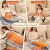King Size Heating Pad for Back Pain 32"x24" Extra Large Electric Heating Pad for Period Cramps Relief & Body Neck Shoulder Auto Shut Off Heat Pad Temperature Settings Machine Washable Gray view 3