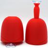 2 Pack Custom Contact Lens Dome Dock for Large Custom & Specialty Contact Lenses. Spill Less Saline Solution When Using Your Custom Contact & Specialty Lenses. (Red) view 1