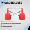 2 Pack Custom Contact Lens Dome Dock for Large Custom & Specialty Contact Lenses. Spill Less Saline Solution When Using Your Custom Contact & Specialty Lenses. (Red) view 4
