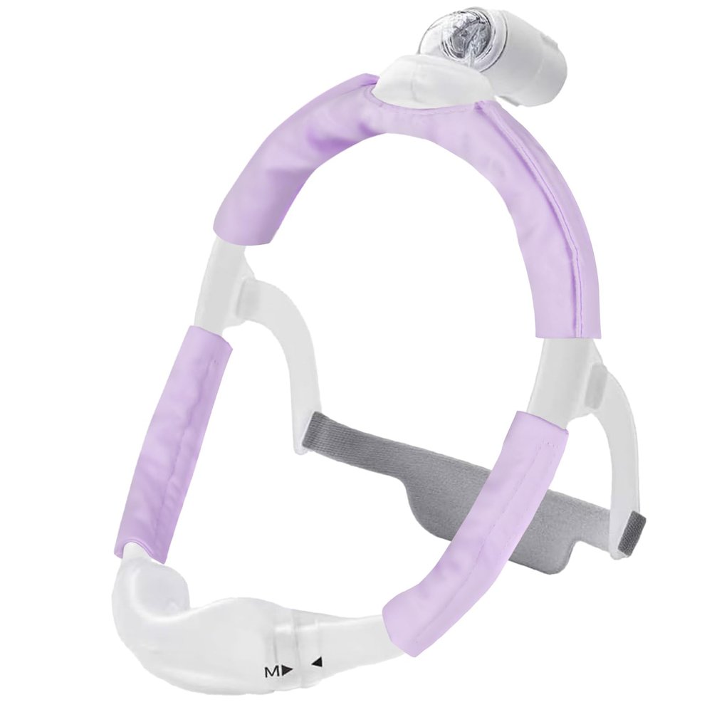 3 Packs Satin Strap Covers, Silky Mask Frame Covers Pads Compatible with DreamWear or AirFit N30i/P30i Headgear Cover Set Hair Protector for Women Face Cushion for Reduce Red Marks (Light Purple)