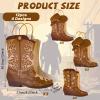 12Pcs Cowboy Boots Paper Bags Western Theme Party Decorations Favors Wild West Kraft Gift Bag with Handles Rodeo Cowgirl Boot Hat Goodie Bag for Cowboy Birthday Bachelorette Baby Shower Party Supplies view 2
