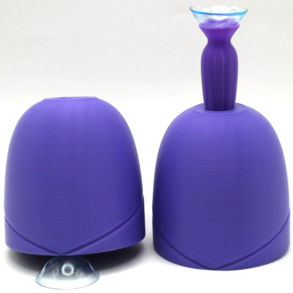 2 Pack Custom Contact Lens Dome Dock for Large Custom & Specialty Contact Lenses. Spill Less Saline Solution When Using Your Custom Contact & Specialty Lenses. (Purple)