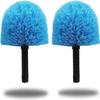 2 Pack Blue Twist-On Cobweb Duster Head Brush // Spider Web Brush for Outdoor & Indoor Web Cleaning // Fits Standard Acme Threaded Poles // Brush Head Only view 1