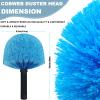2 Pack Blue Twist-On Cobweb Duster Head Brush // Spider Web Brush for Outdoor & Indoor Web Cleaning // Fits Standard Acme Threaded Poles // Brush Head Only view 2