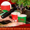 Jingmore 300 Pcs 8 oz Christmas Disposable Cups Christmas Paper Coffee Cups Xmas Tree Snowflake Snowman Elk Party Drinking Cups Xmas Holiday Supplies for Hot Cold Beverage Chocolate Tea Cocoa view 3
