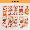 AXYEEUR 100 Pcs Thanksgiving Treat Bags, 8 Styles Fall Cellophane Treat Bags with Twist Ties for Party Favors view 3