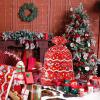 2 Pcs Large Christmas Gift Bags Extra Huge Plastic Gift Bag 48"x36" Jumbo Present Bag Xmas Big Gift Wrapping Bags XL Oversized Holiday Birthday Party Favors Red Green Noel view 4