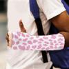 Luarisgur Arm Cast Cover Pink Cow Print Elastic Cast Scratcher Sleeve for Women Large Wrist Cast Cover Breathable Arm Cast Protector Washable view 4