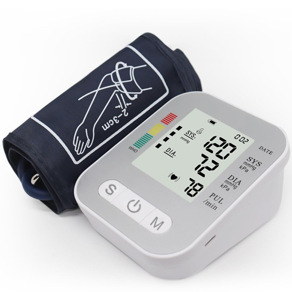 Blood Pressure Monitors for Home Use, Automatic Upper Arm Blood Pressure Machine with Digital Screen, BP Machine with Large Cuff 8.7" - 16.5" Adjustable, Adult Elderly (White)