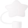 1pc White Star Cap Straw Cover for Reusable Straws Tip Lids,10mm Party-Dressing Silicone Straw Covers Cap, Cute Straw Topper,Stopper for Stanley 40 and 30 Oz Cup Accessories,Disposable Drinkware view 1