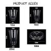 100-300pcs Custom Disposable Clear Plastic Cups with Stickers, Personalized Coffee Cup for Party, Wedding, Milkshake, Cold Drinks, Smoothie, Plastic Iced Coffee Cups with Flat Lids (12oz) view 2