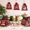 MDCGFOD 24PCS Christmas Small Burlap Bags, 5x7in Christmas Drawstring Treat Bags, Xmas Red Plaid Linen Gift Reusable Candy Goodie Wrapping for Holiday Party Favors Supplie view 4