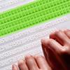 Tuimiyisou Braille Typewriter Braille Slate and 4 Lines 28 Cells Braille Writer Portable Braille Typewriter Braille Printer for Blind School Braille Learning Writing view 4
