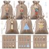 Kinlop 24 Pieces Christmas Nutcracker Burlap Gift Bags with Drawstrings 6 Designs Christmas Holiday Goody Treat Bags Linen Wrapping Candy Pouches Jewelry Pouches for Xmas New Year Party Favors view 1