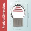 2 Pack Professional Stainless Steel Lice Comb, Reusable Lice and Nit Remover with Improved Precision Teeth, Red and Blue Set, Premium Quality for Effective Lice Removal view 2