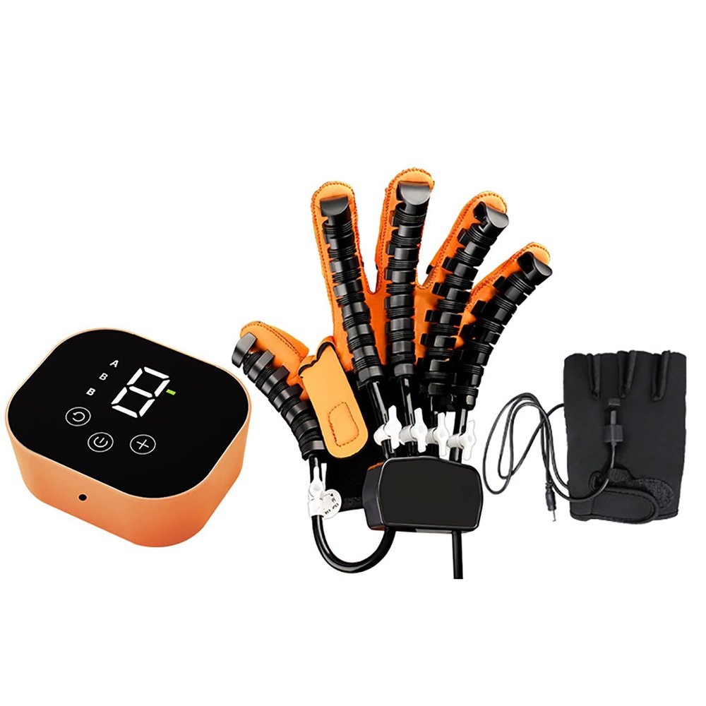 FXNFXLA Rehabilitation Robot Gloves, Intelligent Hand Strengthening Devices, Portable Hemiplegia Hand Stroke Recovery Equipment Finger Trainer