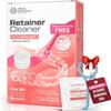 Weiss Naturals Retainer Cleaning Tablets, Invisalign Cleaner, Remove Stains, Odors & Plaque, FSA & HSA Eligible, Night Guard Cleaner PERSULFATE & DYE-FREE 1-Month Supply, Denture Cleaners, 30 Tablets view 1