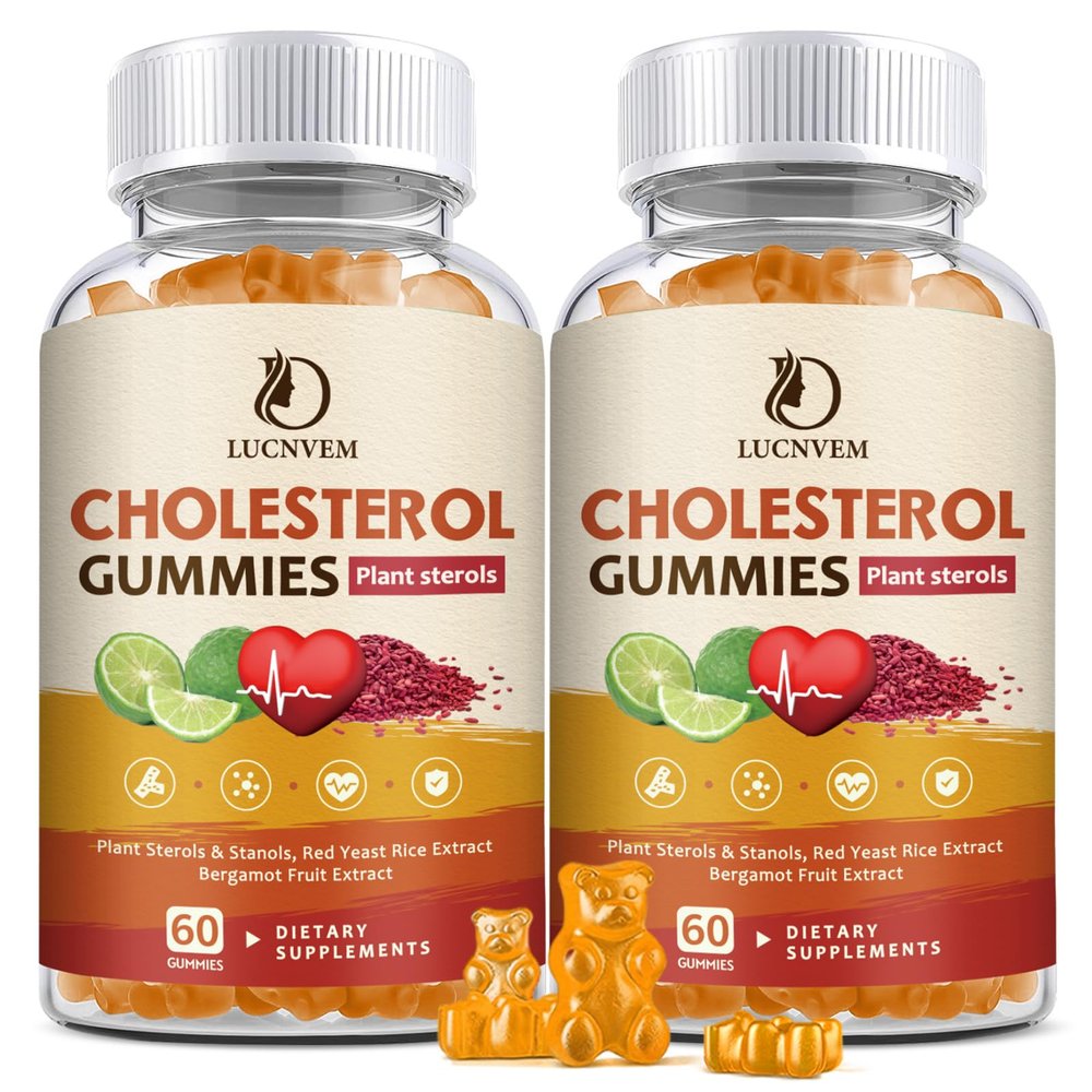 (2 Pack) Cholesterol Supplements Gummies for Cholesterol Healthy, Plant Sterols & Stanols, Red Yeast Rice, Citrus Bergamot Complex for Cholesterol, Maintain Healthy Cholesterol Levels - 60 Day Supply