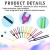 CHANGLKJ Tuning Fork Set, 9 Tuning Forks with Base and 2 Silicone Hammers, 174/285/396/417/528/639/741/852/963Hz, Aluminum Alloy Material, for Reducing Stress and Anxiety, DNA Healing, Meditation view 2