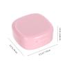 Healeved Cleaning Case Container Soaking Cups False Box for Travel Camping Office Pinks view 2