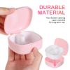 Healeved Cleaning Case Container Soaking Cups False Box for Travel Camping Office Pinks view 3
