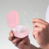 Healeved Cleaning Case Container Soaking Cups False Box for Travel Camping Office Pinks view 4