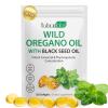 MXCZBSM Oregano Oil Capsules, 2 in 1 Oil of Oregano with Black Seed Oil, Oregano Oil Supplement Capsules, Organic Oil of Oregano Extract, Non-GMO, Gluten Free view 1