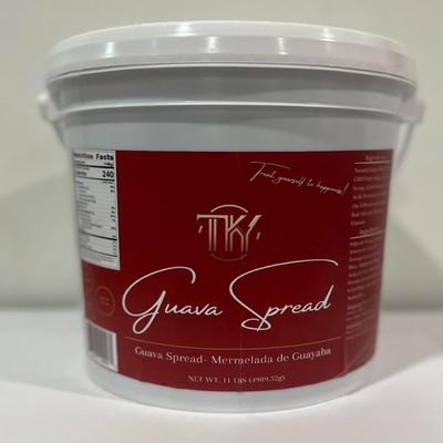 Guava Spread 11lbs, Guava Paste -Tropical Exotic Natural Guava Pulp- Perfect for Pastelitos, Guava for Baking, Guava for Cakes and Guava filling, Tequenos, and Bread- Latin Delicacies- Gluten Free- TKY