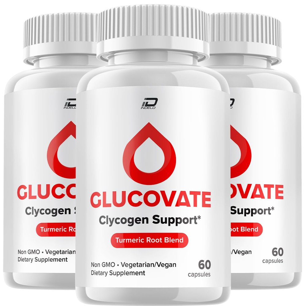 Glucovate Capsules, Glucovate Advanced Supplement, All Natural Formula to Maintain Healthy Levels, Maximum Strength Daily Formula, Glucovate Capsules Reviews (3 Pack - 180 Capsules)