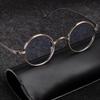 TAJMDGW Professor Reading Glasses +2.5 Round Wizard Eyeglasses Men Women, Retro Nerd Readers Anti Blue Light, Metal Titanium(Bronze,+1.0) view 2