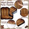 50 Pcs Cowboy Boot Napkins - Western Party Decorations, Wild West Cowgirl Boot Shaped Napkins for Baby Shower, Rodeo, Birthday Lunch & Dinner Table Decor, Party Favor view 3