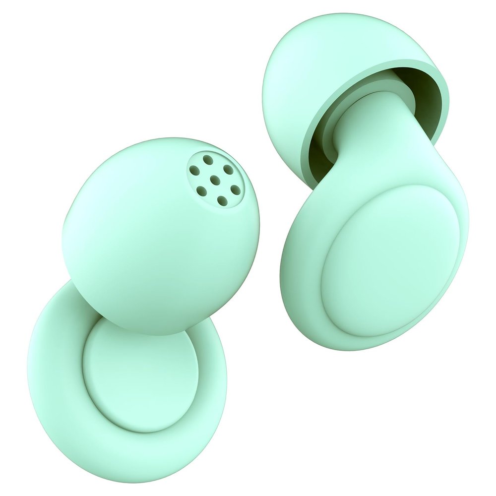 2 Noise Cancelling Ear Plugs, Beinkap Sleeping Earplugs with 12 Silicone Soft Reusable Ear Tips for Social Gatherings, Work, Sleeping, Concerts, Parenting, Conversation, 28 dB Noise Reduction