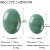 Erliway Natural Green Aventurine Palm Stone Crystal, 2"-2.3" Large Healing Pocket Worry Stone, Polished Crystals and Healing Stones for Anxiety Stress Relief Therapy view 3