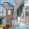 12 Ft Duster, Cobweb Duster with Extension Pole, Medium Stiff Bristles Cobweb Duster Head & 12-Feet Stainless Steel Pole Ceiling Fan Duster with Universal Joint for Outdoor Indoor Cleaning view 3