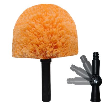 1 Pack Twist-On Cobweb Duster Head Brush  High Efficiency Spider Web Brush with Universal Joint for Outdoor & Indoor Web Cleaning  Fits Standard Acme Threaded Poles  Brush Head Only