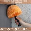 1 Pack Twist-On Cobweb Duster Head Brush  High Efficiency Spider Web Brush with Universal Joint for Outdoor & Indoor Web Cleaning  Fits Standard Acme Threaded Poles  Brush Head Only view 4