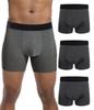 IRISMORII Mens Incontinence Protective Underwear Washable Adult Leak Proof Boxer Briefs with 60 ml Absorbency Trunk 3 Pack (3 Dark Gray, 2XL) view 1