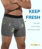 IRISMORII Mens Incontinence Protective Underwear Washable Adult Leak Proof Boxer Briefs with 60 ml Absorbency Trunk 3 Pack (3 Dark Gray, 2XL) view 4