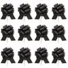 12 PCS Large Pull Bows, Black Bows for Gift Wrapping,6 Inches,Christmas Party Birthday Gift Wedding Ribbon Bows for Valentines Day, Birthday, Anniversary,Wedding,Florist Packaging  (Black) view 1