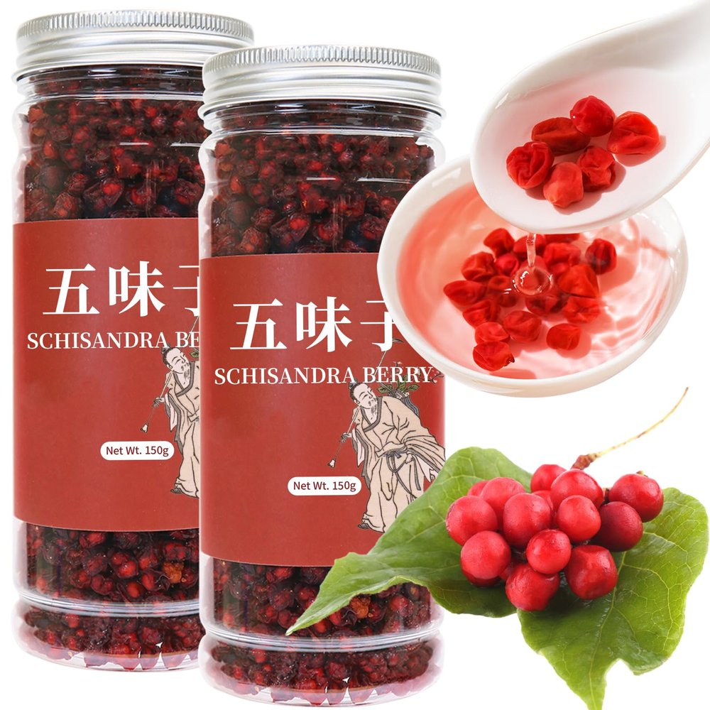 Wanhua Hall Schisandra Berry Dried Schisandra Chinensis 10.6oz/300g Schisandra Berry Tea Natural Wu Wei Zi Caffeine Free   