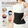 Allaugh Postpartum Belly Band for Women: Abdominal Binder Post Surgery, C Section Waist Trainer, Adjustable Support for After Birth Back Pain & Weak Core, Breathable Belly Wrap, Easy Put On Take Off view 2