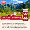 Well&Whole Grass Fed Beef Liver Gummies, Dessicated Beef Liver Supplement for Energy, Immunity, and Full Wellness - Non GMO, Gluten Free, 60 Counts view 4