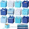 Cholemy 36 Pcs Christmas Gift Boxes with Lids Small Squared Boxes with Ribbon Bow 4x4x4 Inch for Christmas Party Favor Present Packaging Xmas Holiday Gift Wrap, 12 Designs(Winter Style) view 1