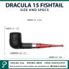 Peterson Pipes Dracula Collection - Red & Black Handmade Wood Briar Pipe, Collectible Legacy Stamping, Sanded Finish, 3mm (15 Straight Billiard) view 3