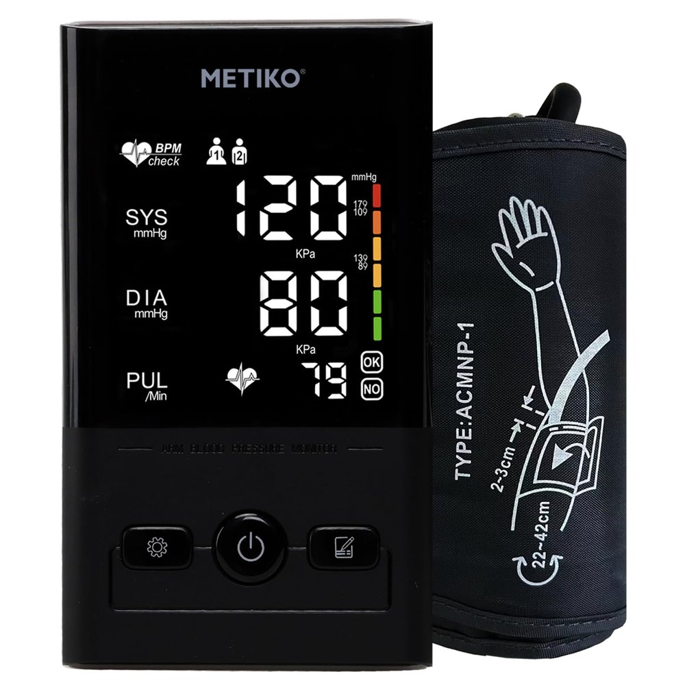 Blood Pressure Monitor Upper Arm, Digital Blood Pressure Machine for Home Use with Backlit LED Display, Portable BP Machine (Voice Broadcast) Large Adjustable Cuff 8.7"-16.5", 2x99 Readings